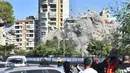 Militer Israel mengklaim, gedung tersebut digunakan oleh milisi Hizbullah. (Fadel ITANI/AFP)