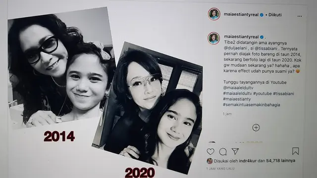 Unggahan Maia Estianty. (Foto: Instagram @maiaestiantyreal)