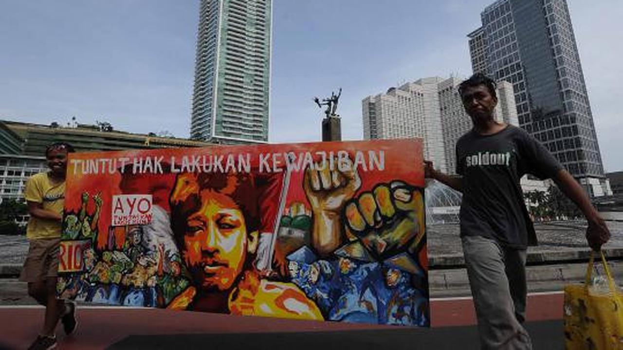 Kampanye aktivis sahabat Munir di Bunderan HI