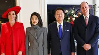 Kate Middleton dan Pangeran William berpose bersama Presiden Korea Selatan Yoon Suk Yeol dan Ibu Negara Kim Keon Hee. (dok. Instagram @princeandprincessofwales/