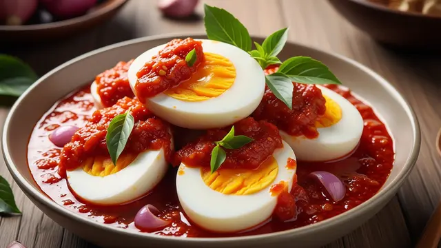 Cara Membuat Balado Telur Tanpa Digoreng/Gemini AI