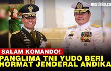 VIDEO: Detik-Detik Pelantikan Panglima TNI Yudo, Hormat dan Salam Komando ke Andika
