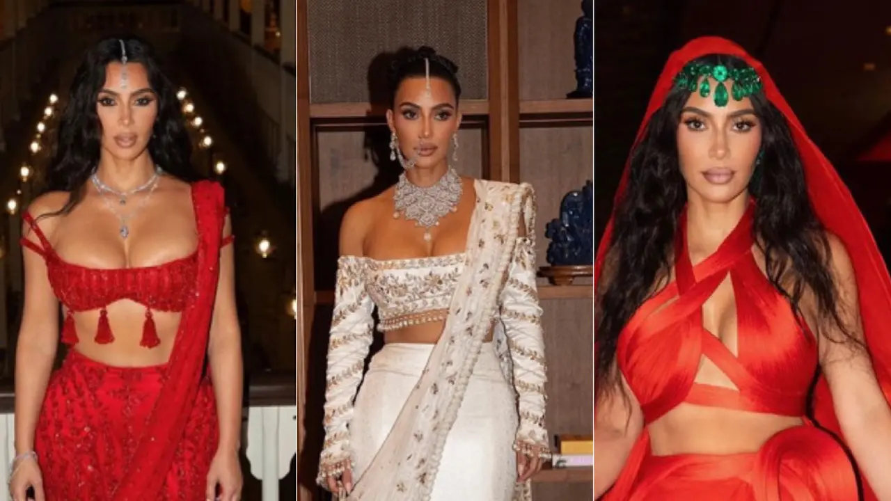 Busana Kim Kardashian di Pernikahan Anant Ambani dan Radhika Merchant
