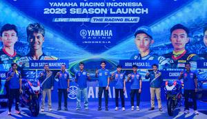 PT Yamaha Indonesia Motor Manufacturing (YIMM) resmi memperkenalkan barisan tempur mereka untuk menghadapi musim balap 2026 di Black Owl, Jakarta Utara pada Jumat (27/2/2026). (Dok Yamaha Indonesia)