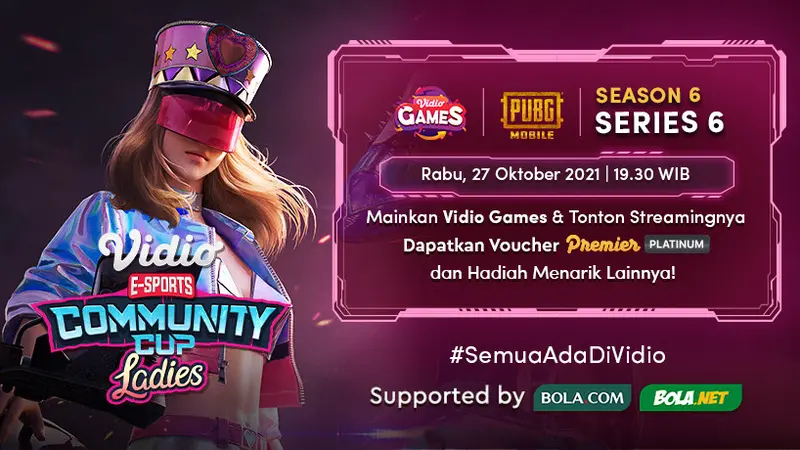 Jadwal dan Live Streaming Vidio Community Cup Ladies Season 6 Free