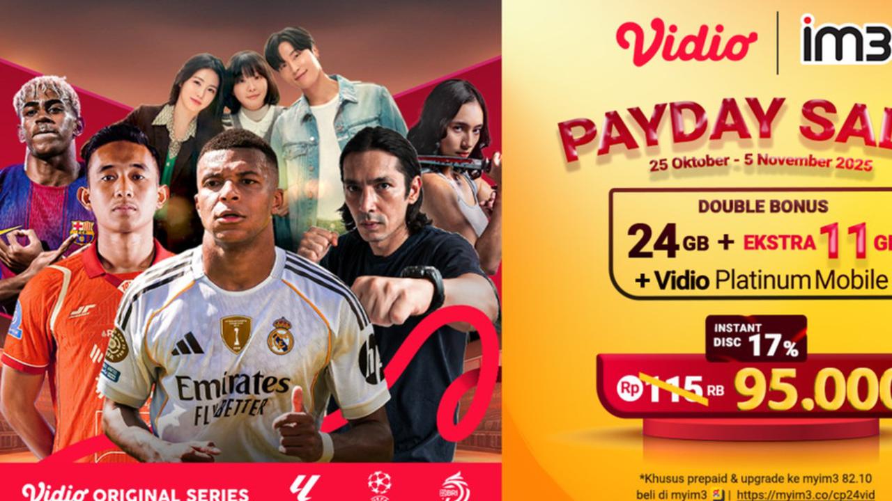 Kuota Indosat Melimpah di Payday Sale, Bonus Langganan Vidio Platinum untuk Nikmati Hiburan Tanpa Batas