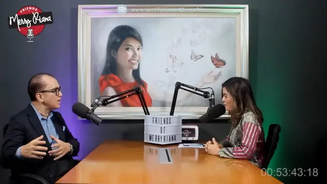Tantowi Yahya dalam podcast Merry Riana. (YouTube/ Merry Riana)