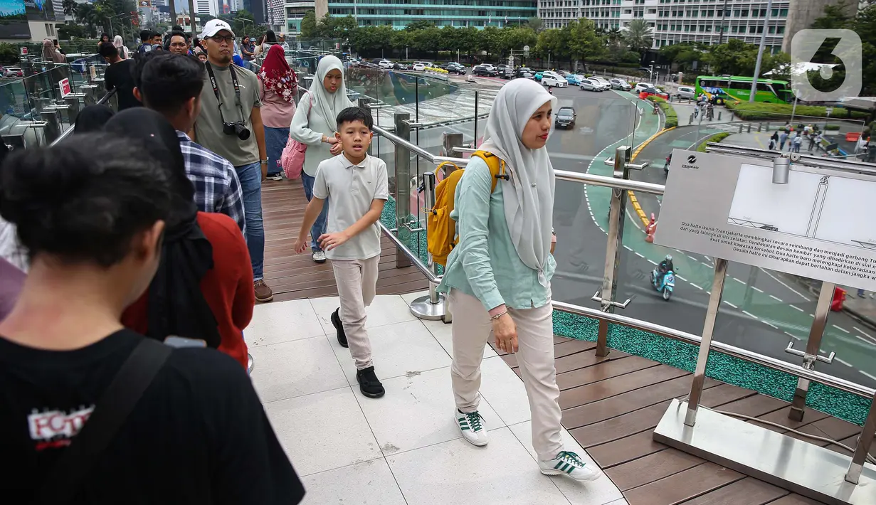 Untuk diketahui, pada awal pembuatannya, monumen ini didirikan untuk menyambut kontingen peserta Asian Games ke-IV di Jakarta pada tahun 1962 silam. (Liputan6.com/Angga Yuniar)