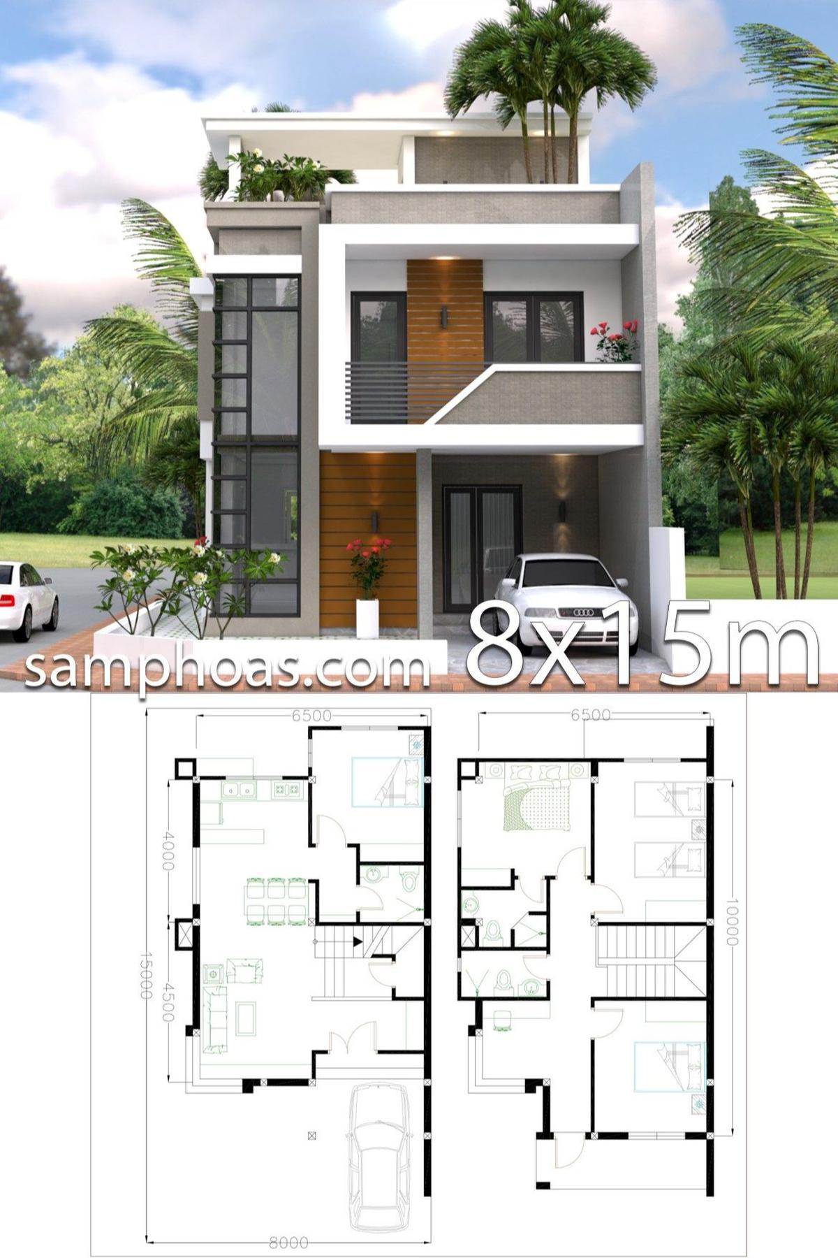 rumah denah 2 lantai