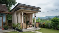 8 Inspirasi Pendopo Mini untuk Rumah Pedesaan, Minimalis Modern