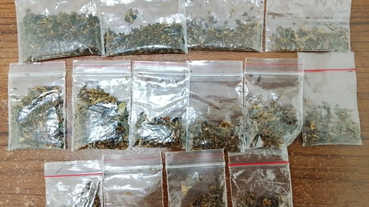 Barang bukti kasus peredaran tembakau sintetis