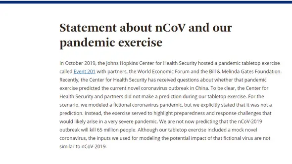 Cek Fakta: Ahli Kesehatan Memprediksi Virus Corona 2019-nCoV Bisa Membunuh 65 Juta Manusia?  (www.centerforhealthsecurity.org)