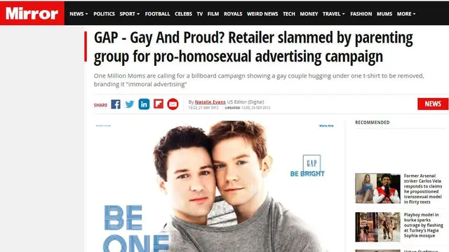Cek Fakta - GAP singkatan dari 'Gay and Proud'?