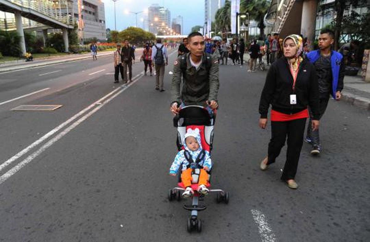 Jelang car free night di Jalan Thamrin-Sudirman 