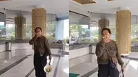 Viral seorang warga melakukan orasi sendirian di depan RSUD Kabupaten Karawang, Jawa Barat. (Dok. TikTok)