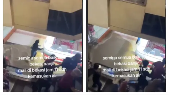 <p>Mall Mega Bekasi Ikut Terendam Banjir Viral di Media Sosial</p>