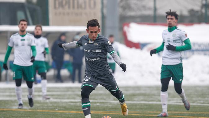 Egy Maulana Vikri menyumbang satu gol dan satu assists ketika Lechia Gdansk menang 9-1 atas Olimpia Grudziadz pada laga uji coba, Selasa (19/1/2021). (Lechia Gdansk).