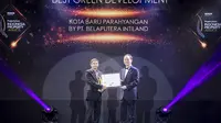 Kota Baru Parahyangan dari PT Belaputera Intiland menerima penghargaan sebagai Best Green Development di PropertyGuru's Indonesia Property Awards 2019