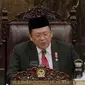 Ketua MPR RI Bambang Soesatyo alias Bamsoet dalam pidato pengantar sidang tahunan MPR 2024 di Gedung DPR/MPR, Jakarta, Jumat (16/8/2024). (Foto: Tangkapan Layar Youtube TV Parlemen).