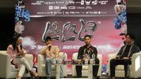 Founder LaLaLa Festival 2025, Carmel Puma, memberikan pernyataan saat Konferensi Pers LaLaLa Festival 2025 di Jakarta, Rabu (06/08/2025).