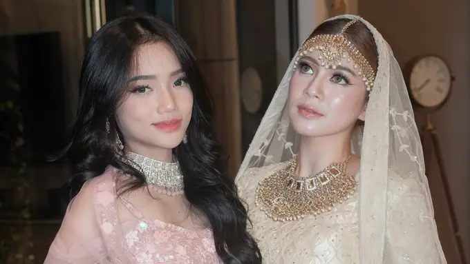 Kompak Pakai Lehenga Bernuansa Pastel, Gaya Fuji dan Felicya Angelista Bak Putri India Modern
