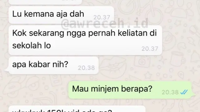 chat absurd teman