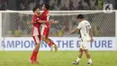 Pada menit ke-84 sepak pojok dari Rayhan disambar Jens Raven yang berlari menyongsong bola dan skor menjadi 1-1 yang bertahan sampai laga 90 menit berakhir. (Liputan6.com/Helmi Fithriansyah)
