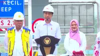 Presiden Joko Widodo atau Jokowi meresmikan jalan tol ruas Bengkulu-Taba Penanjung di Kota Bengkulu, Provinsi Bengkulu, Kamis (20/7/2023).