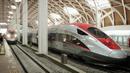 <p>Kereta cepat Jakarta-Bandung yang diberi nama 'Whoosh' terlihat setelah peresmiannya di stasiun Halim, Jakarta, 2 Oktober 2023. (Yasuyoshi CHIBA/AFP)</p>