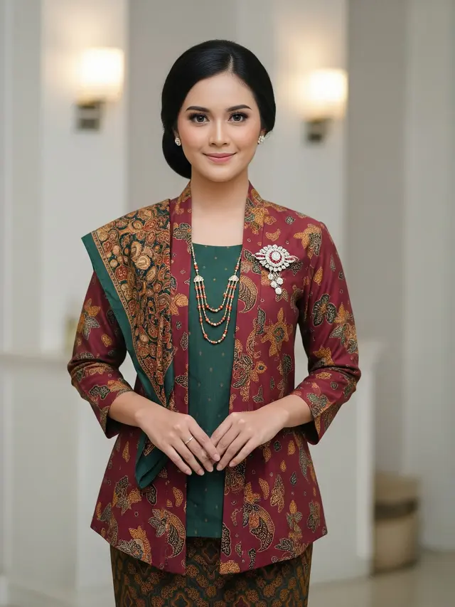 Inspirasi Outfit Natal Bernuansa Nusantara Model Sentuhan Aksesori Tradisional