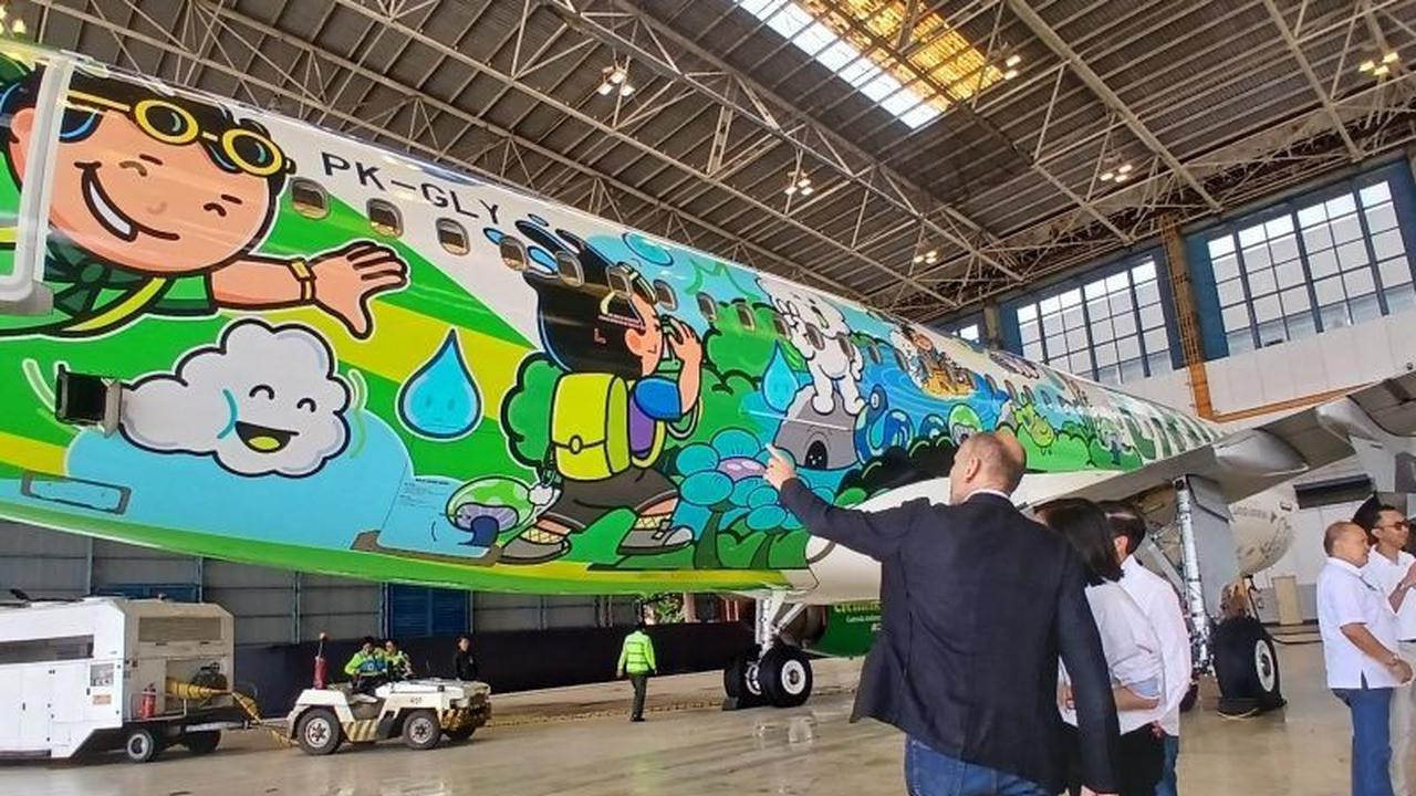 Mengusung Semangat Gerak, Citilink Luncurkan Livery Pesawat Kolaborasi dengan AQUA