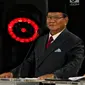 Capres nomor urut 02 Prabowo Subianto saat beradu gagasan selama Debat Pilpres 2019 kelima di Hotel Sultan, Jakarta, Sabtu (13/4). Debat kelima merupakan debat terakhir dalam masa kampanye dan mengambil tema Ekonomi, Kesejahteraan Sosial, Keuangan dan Investasi. (Liputan6.com/Johan Tallo)