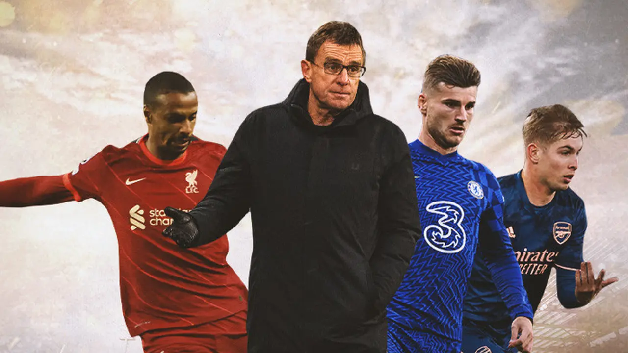 Ilustrasi - Joel Matip, Ralf Rangnick, Timo Werner, Emile Smith Rowe