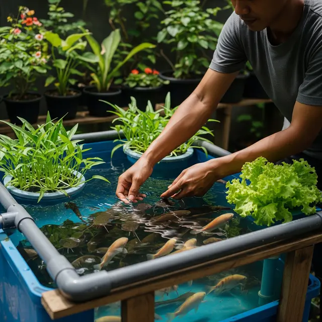 9 Cara Membuat Pekarangan Produktif dengan Kolam Ikan dan Sayuran di Lahan 1 Meter