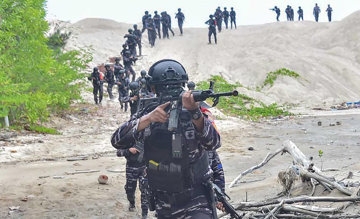 FOTO: TNI AL Gelar Latihan Anti Akses dan Anti Amfibi di Bangka Belitung