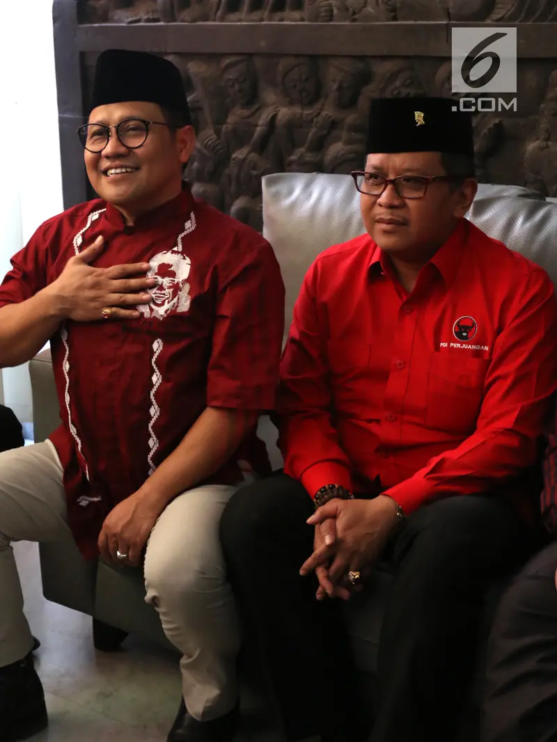 Bahas Pilpres 2019, Cak Imin Terima Rombongan PDIP di Kantor PKB