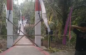 Viral Jembatan Gantung Pongpet Pangandaran Ambruk, TNI AD Beri Penjelasan