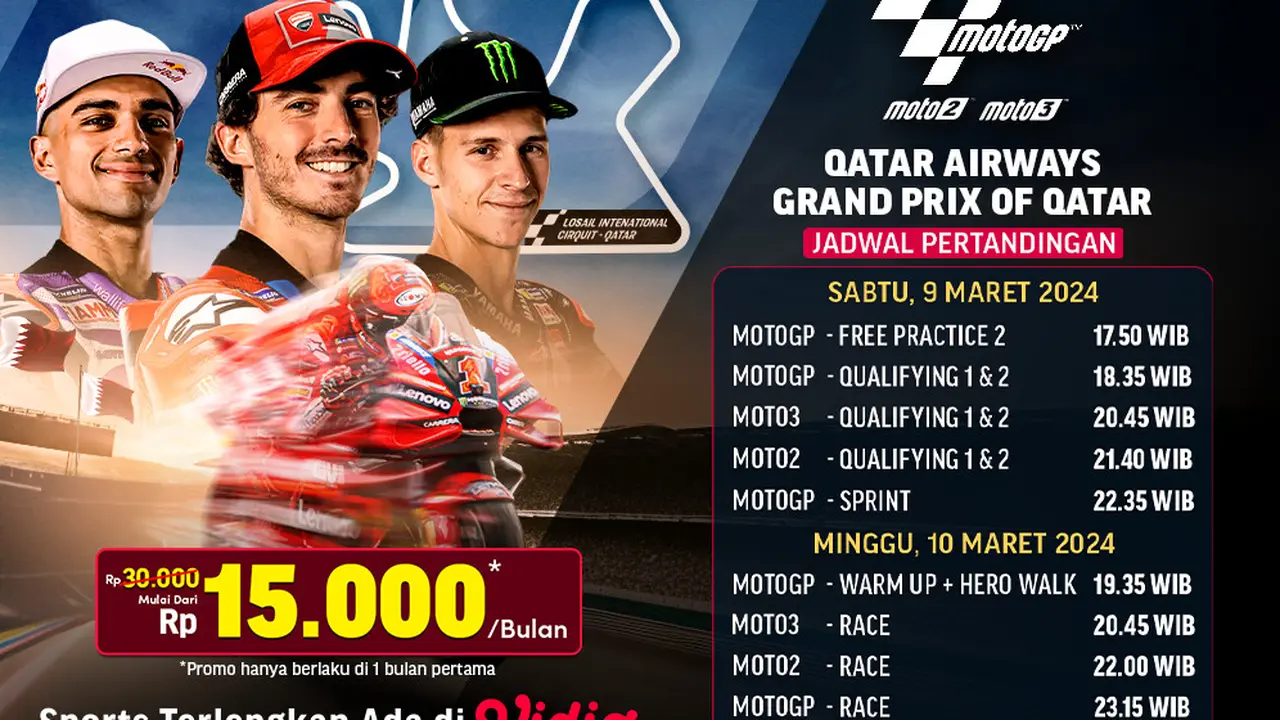 MotoGP Qatar 2024 di Vidio