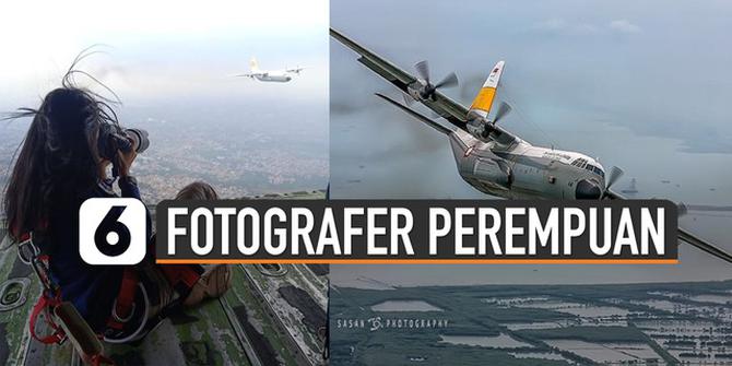 VIDEO: Hebat, Aksi Fotografer Perempuan Asli Indonesia Motret dari Ekor Pesawat