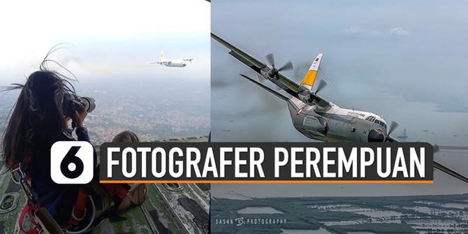 VIDEO: Hebat, Aksi Fotografer Perempuan Asli Indonesia Motret dari Ekor Pesawat