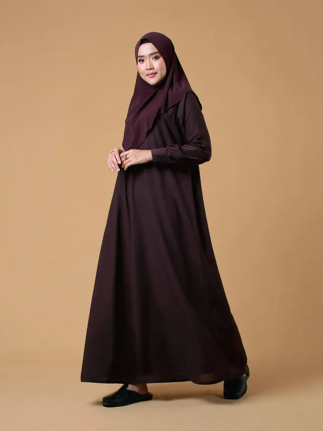 Model Gamis Orang Gemuk Perut Buncit