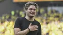Borussia Dortmund gagal menjadi juara Bundesliga 2022/2023 setelah bermain imbang melawan Mainz. (Bernd Thissen//dpa via AP)