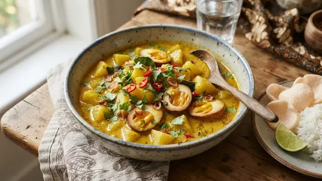 Gulai Kentang Telur Santan