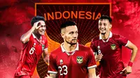 Timnas Indonesia - Lini Tengah Timnas Indonesia: Ivar Jenner, Marc Klok, Marselino Ferdinan (Bola.com/Salsa Dwi Novita)
