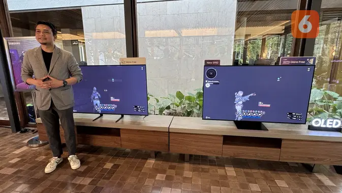<p>Samsung OLED TV. (Liputan6.com/ Yuslianson)</p>