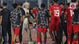 Pada laga kualifikasi Piala Asia U-20 grup F, Garuda Muda berhasil menahan imbang Yaman dengan skor 1-1. (Liputan6.com/Angga Yuniar)