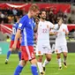 Timnas Liechtenstein Vs timnas Spanyol. (Gian Ehrenzeller/Keystone via AP)