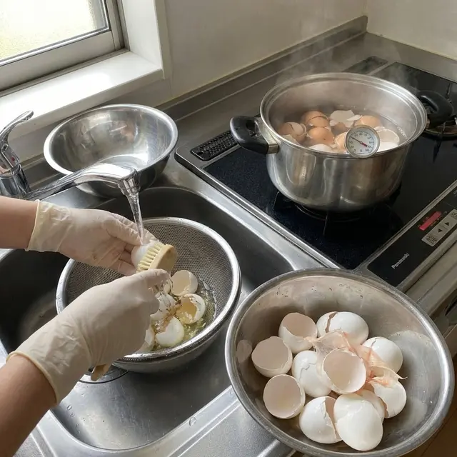 Pembersihan Cangkang Telur