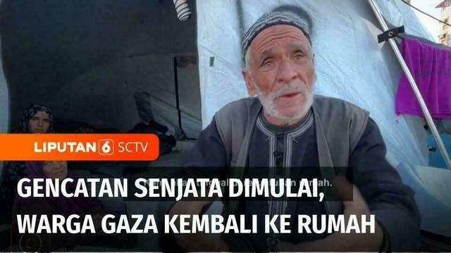 Gencatan senjata di Gaza mulai berlaku, sebagian warga di Gaza, di pengungsian mulai berkemas dan bersiap kembali ke rumah mereka untuk memulai menata hidup pasca perang yang berkepanjangan.