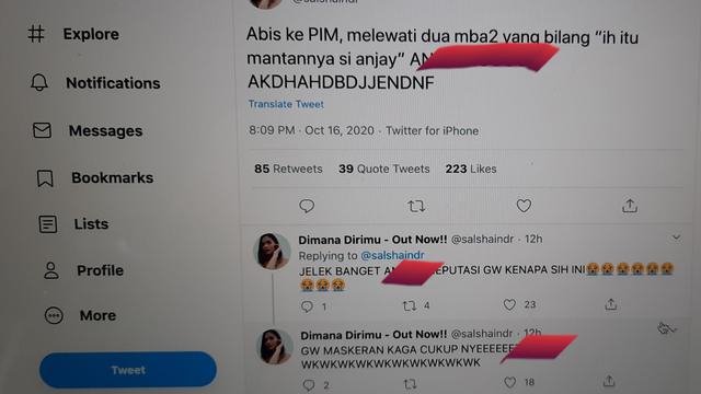 Unggahan Salshadilla Juwita. (Foto: Dok. Twitter @salshaindr)